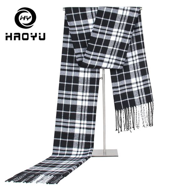 

winter cashmere men scarf plaid scarf designer 2018 long shawl male striped with tassels, Blue;gray