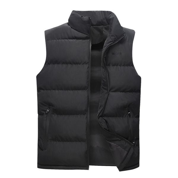 

vest men 2018 new autumn winter warm sleeveless jacket male waistcoat men's vest fashion casual coats large size 6xl, Black;white