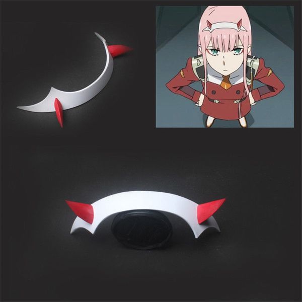 

darling in the franxx cosplay 02 zero two headband devil horn hairband hairclip, Silver