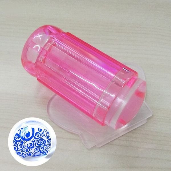 

2017 sale red new 2.8cm transparent stamp nail art plastic plate clear jelly stamper scraper tool set manicure polish image kit, White