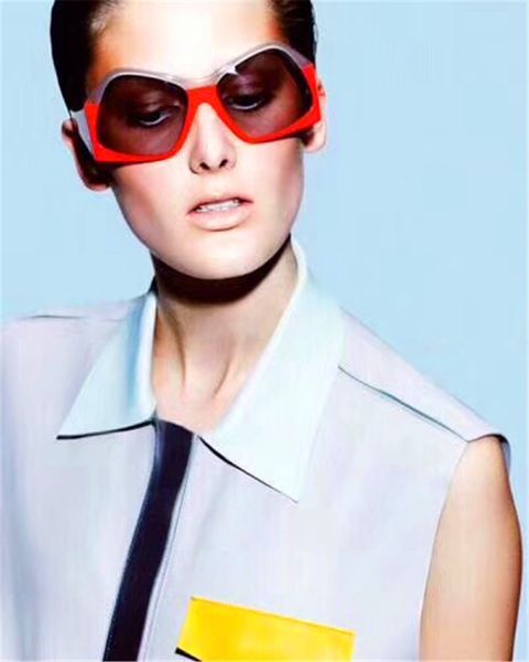 

irregular fashion uv400 0327 stitching avant-garde wholesale popular frame color quality style sunglasses women protection sunglass deev, White;black
