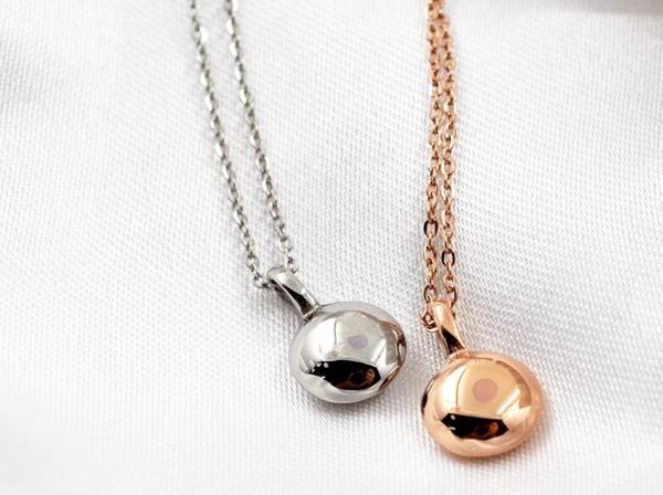 

the new lucky small round rose gold clavicle chain korean fashion titanium steel jewelry, Silver