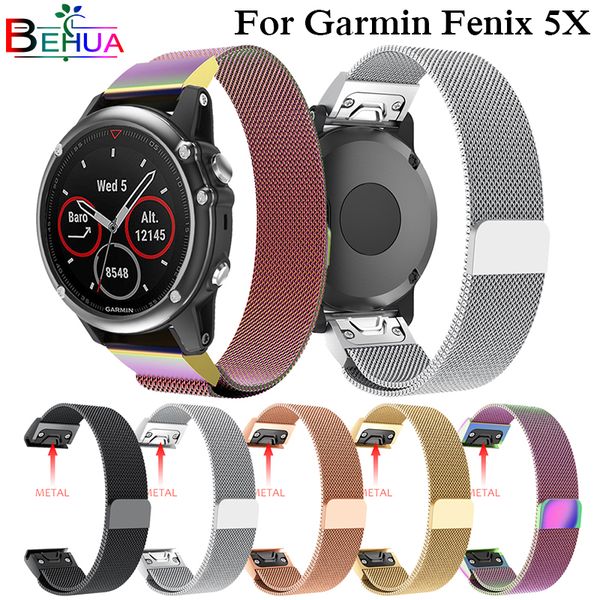 strap garmin fenix 5x fenix 3 milanese loop