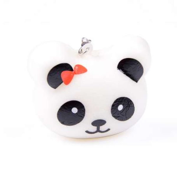 Nuovo 1 PZ Bel Design Carino 5 cm Pendenti Squishy Panini Fascino del telefono cellulare Kawaii Jumbo Panda Portachiavi Ciondolo con cinghie