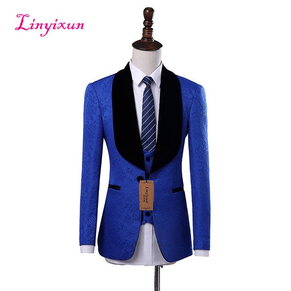

latest coat pant designs shawl lapel groom tuxedos black/white/red/blue men suits wedding man blazer (jacket+pants+vest, White;black