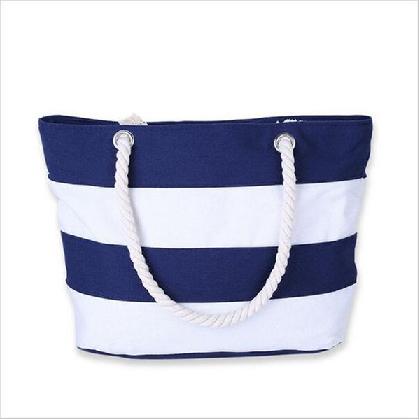 

2017 women beach canvas bag fashion color stripes printing handbags ladies large shoulder bag totes casual bolsa shopping bags