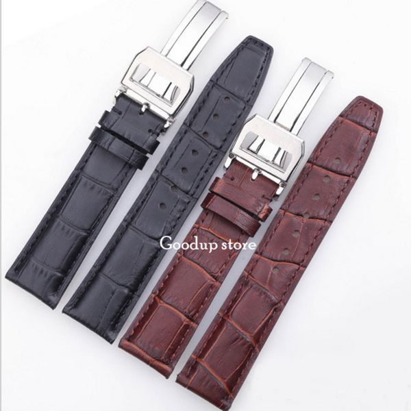 

belt adapted to the leather strap 20mm folding buckle spot wholesale for watches used by watch master, Black;brown