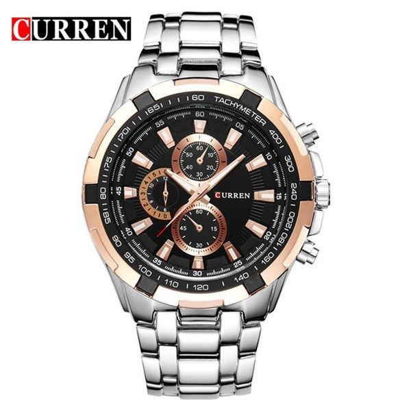 

reloj hombre curren 8023 brand simple fashion casual business watches men date waterproof quartz mens watch relogio masculino, Slivery;brown