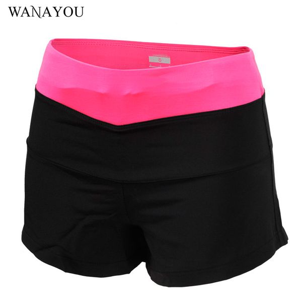 

wanayou women running shorts,lined anti-emptied stretch trainning fitness slim gym sweat shorts yoga sports short pants, Black;blue
