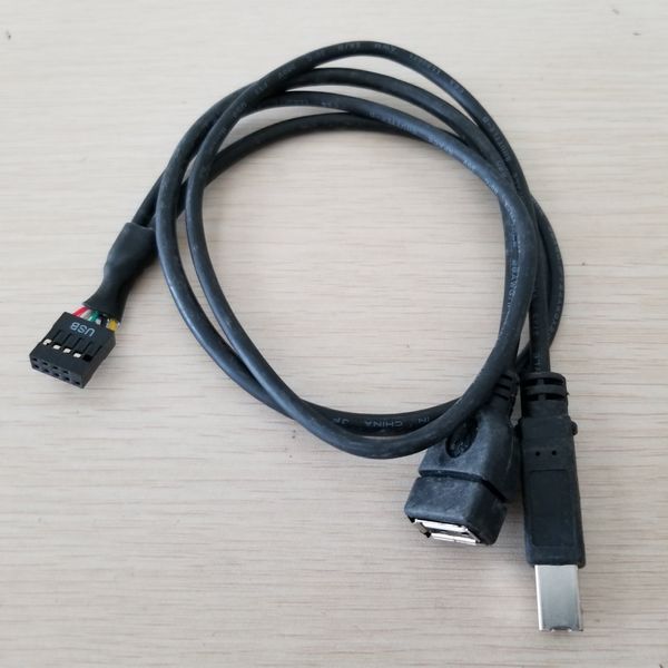 

motherboard usb 9pin to usb a female & usb 2.0 b printer port male data extension cable 50cm