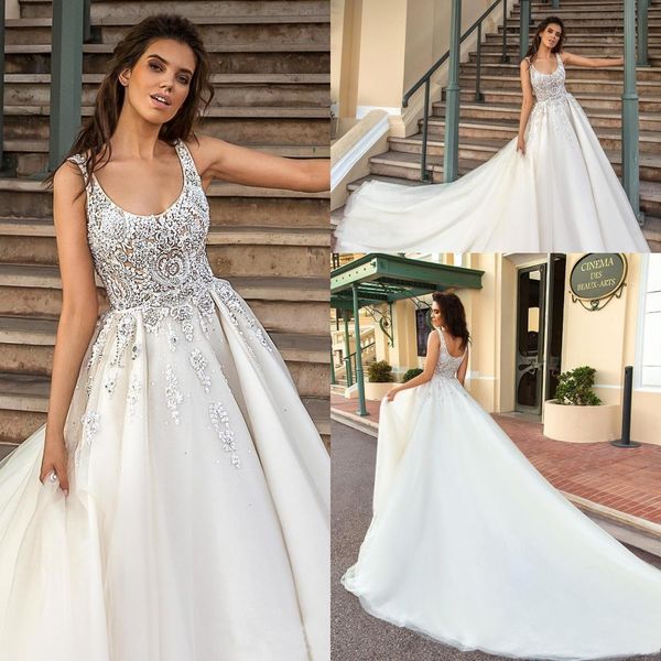 

роскошные бисероплетение рукавов совок свадебные платья с длинным поездом блестками кружева свадебные платья турция халат де mariage, White