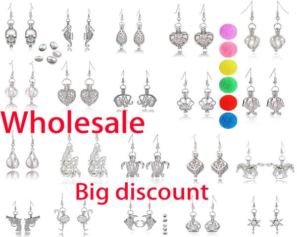 

Жемчужные Клетки Серьги Эфирные Масла Диффузор Медальон Серьги Пресноводные Жем