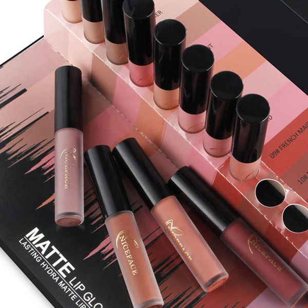 

2018 12pcs/set liquid matte lipstick cosmetics makeup nude lip lipsticks metallic lip gloss stick make up lips lipgloss