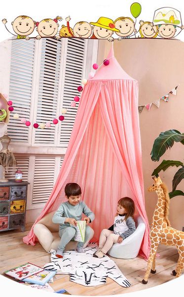 Children Canopy Tent Playhouse Kids Crib Netting Play Tent Baby Hanging Teepees Tipi Mosquito Net For Boy Girls Room Decoration Tent With Balls For