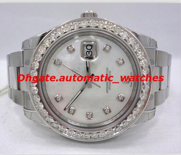 

Роскошные часы высокое качество новый II алмазов безель швабры циферблат S / S 116300 а