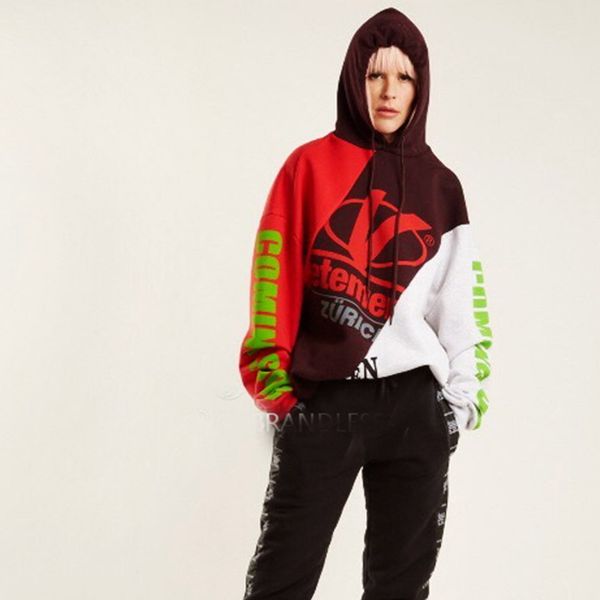 

vetement hoodies patchwork hip hop high street hooded vetement sweatshirt coming soon men women hoody winter clothing, Black