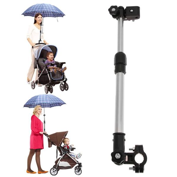 

Holder Stands For Umbrella Stroller Adjustable Wheelchair Pram Swivel Umbrella Connector Stroller Holder Stroller Accessories