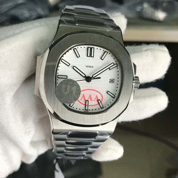 

u1 завод мужские часы nautiluss механизм выгравированы pp белый циферблат автоматические механические из нержавеющей стали прозрачный назад, Slivery;brown