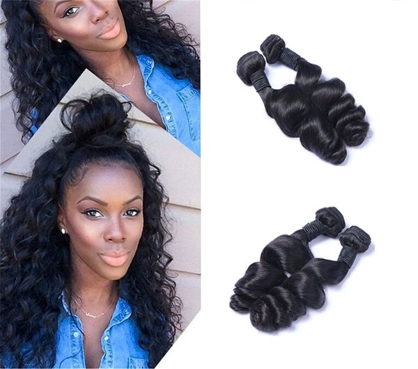 

8a brazilian virgin human loose wave weave 8-30 inch 100grams/piece body wavy hair natural black 2pcs/lot hair extensions