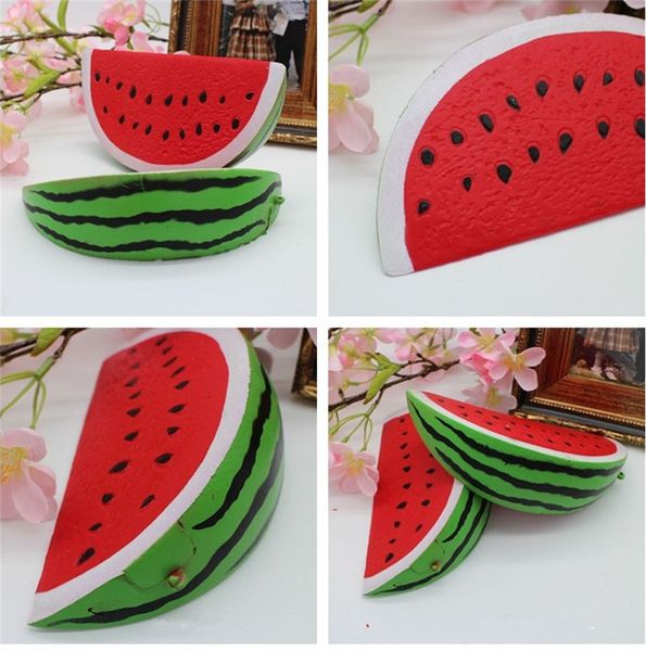 

18*9cm simulation watermelon toy slow rebound decompression toys lovely cartoon children pu toy t3i0247