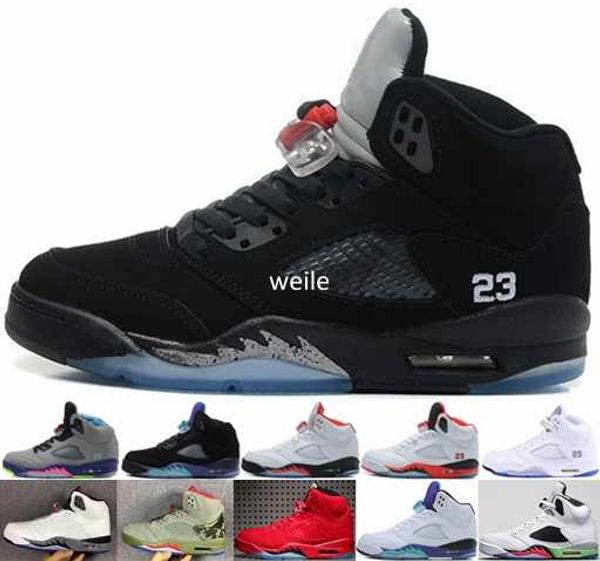

5 v red royal suede blue white grape cement olympic og black metallic oreo men 2018 basketball shoes 5s sports sneakers size 8-13, White;red