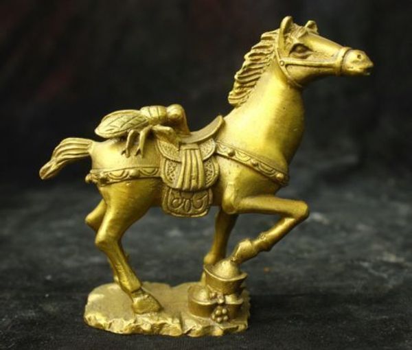 Chinês Feng shui Bronze Bronze sorte cabaça Ano do Galo Do Zodíaco Galo Estátua