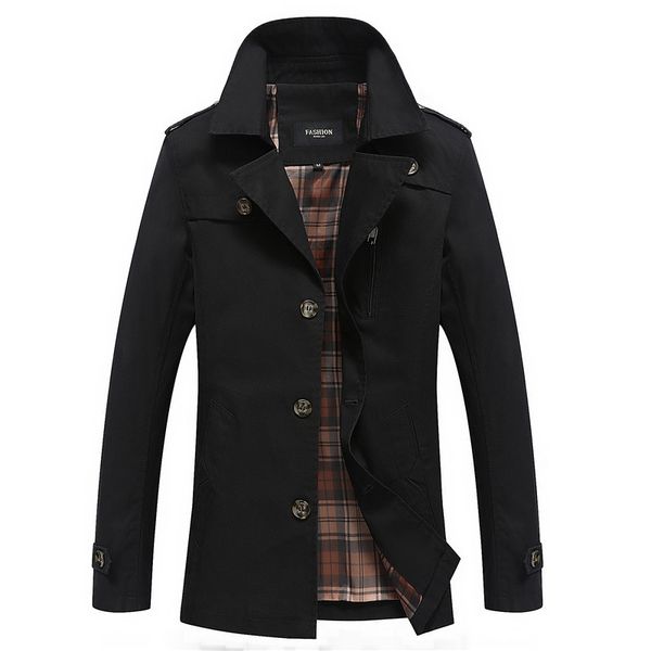 

spring and winter men;s jackets long men;s washed s tide jacket, Black;brown