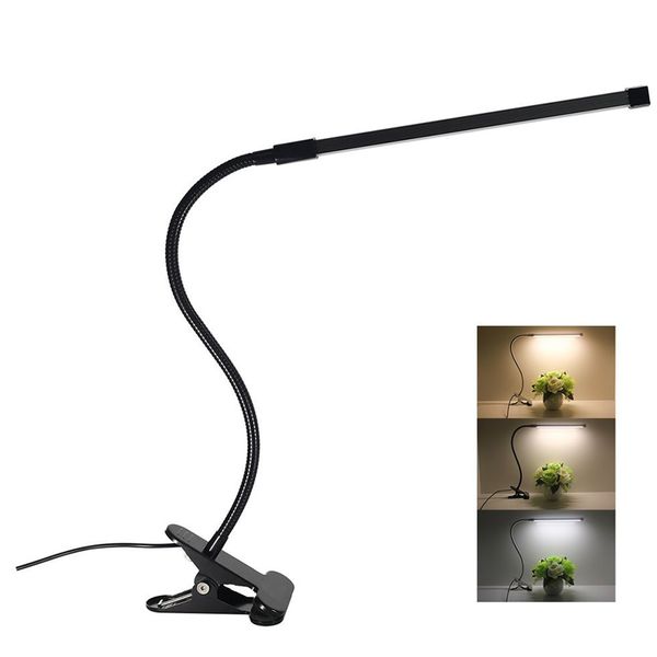 Светодиодная настольная лампа затемнения глаз Ночь Защита Reading Light Flex Clamp Lamp Клип на свет USB свет таблицы