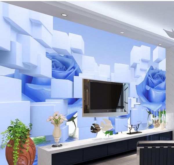 

custom any size p blue enchantress 3d tv background wall papers home decor designers