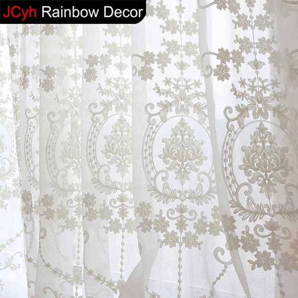 2019 White Lace Curtains For Short Kitchen Blinds Voile Curtains