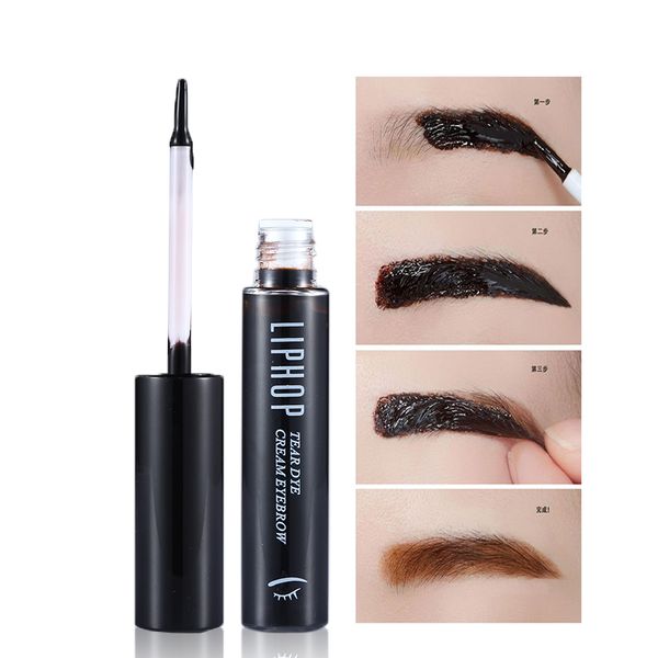 

liphop new style tattoo eyebrow gel super lasting for 72h waterproof sweat professional peel off natural eyebrow tint dye makeup