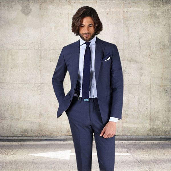 

2018 две части военно-морского флота буле мужчины костюмы для свадебной моды на заказ классические женихи смокинги официальные офисные костю, Black;gray