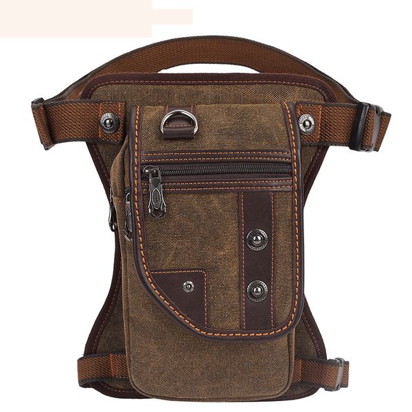 

2017 multi-purpose men's canvas drop leg bag waist fanny pack belt travel bag motorcycle bags