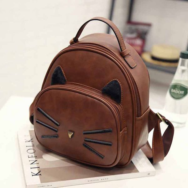 

4colors выбрать милый аниме кошка мода школьные сумки искусственная кожа рюкзаки дизайнер мини рюкзак сумка для путешествий и школы