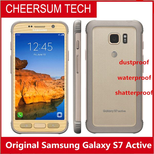 

original samsung galaxy s7 active g891a mobile phone 5.1 inch 4gb ram 32gb rom quad core 2560x1440p android 4000 mah waterproof smart phone