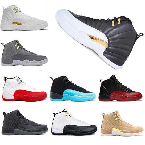 

12 XII basketball shoes wings Flu Game og GRAND wolf grey Gym red taxi wool gamma blue master outdoor sports man designer