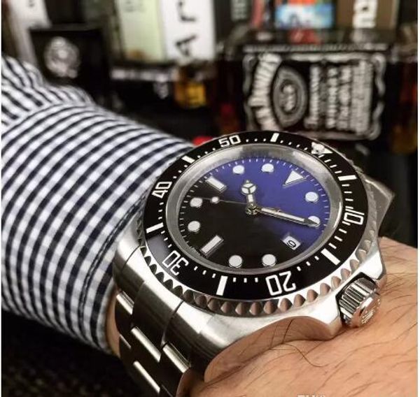 

luxury men's automatic watch ceramic bezel 44mm stanless steel sports 116661 men business mechanical sapphire wristwatch, Slivery;brown