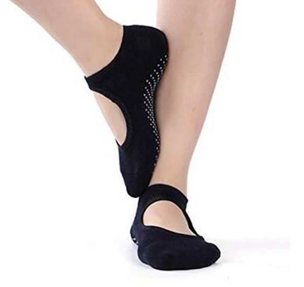 

women's yoga grip socks barre pilates ballet dance socks non slip skid cotton ankle sport toe shoes  5-10 12pair