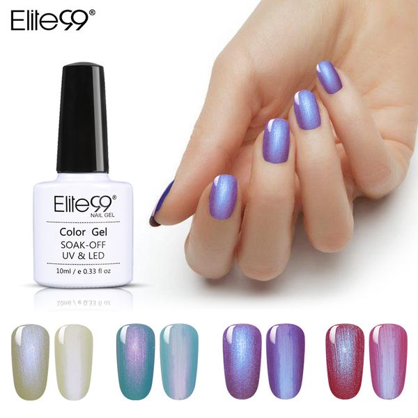 

elite99 10ml shell nail gel colorful pearl gel polish soak off shell uv nail polish long lasting art design varnish, Red;pink
