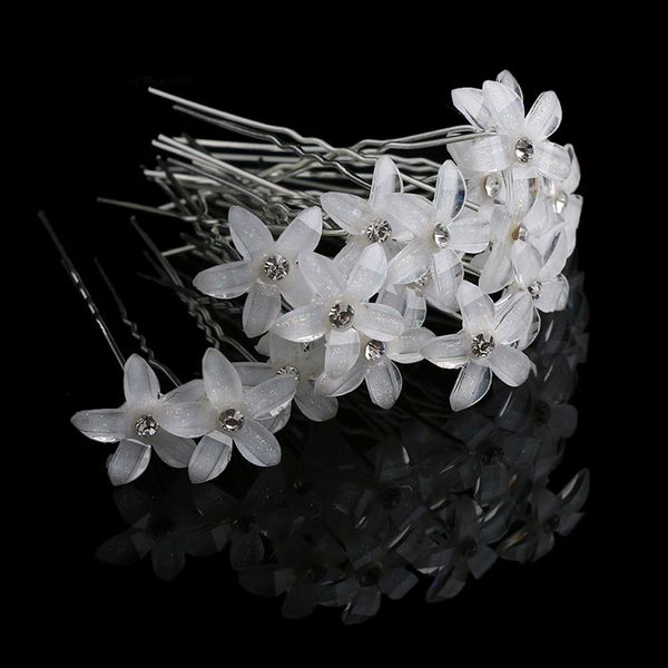 2019 Set Women Crystal Rhinestone Flower Hair Pins Clips Wedding
