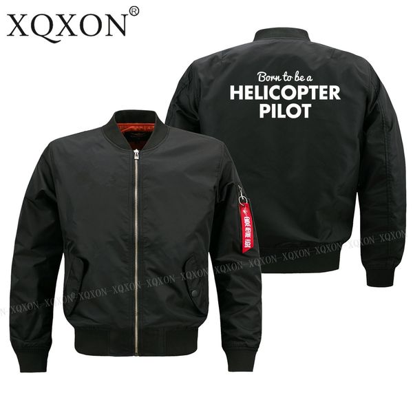 

born to be a helicopter pilot design men pilot jacket s-6xl plane birthday gift man coats jackets j212, Black;brown