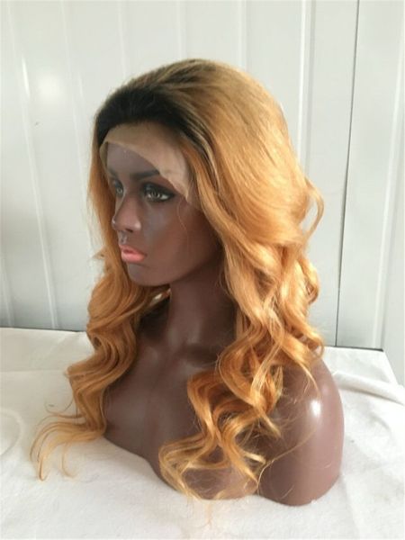 

part t1b/27# wavy 8-24inch human hair lace front wigs & glueless full lace wigs for black women with baby hair, Black;brown