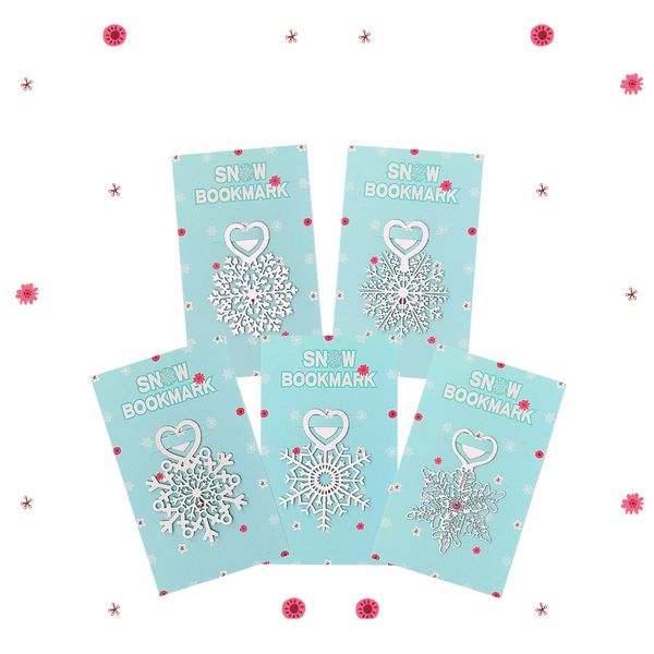 

1pc kawaii small hollow metal bookmark snowflake bow bookmarks stationery school office supply gift escolar papelaria sl1422