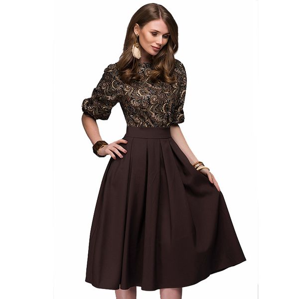 

women party long dress 2018 new style euramerica printing banquet dress vestidos mujer fashion, White;black