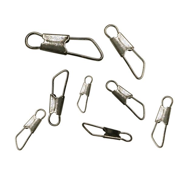 

100pcs/lot alloy steel fishing safety snaps type a size 0# 1# 2# 3# 4# 5# 6# fishing swivels fast snap connector accessories