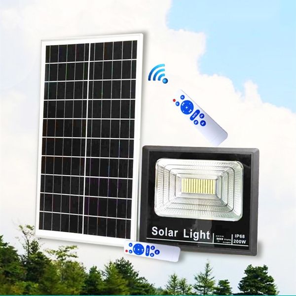 2018 Nuove luci di sicurezza per esterni Impermeabile IP68 Solar Power LED Flood Light Solar Garden Lighting Lampada da parete a LED 20W 40W 60W 120W 200W