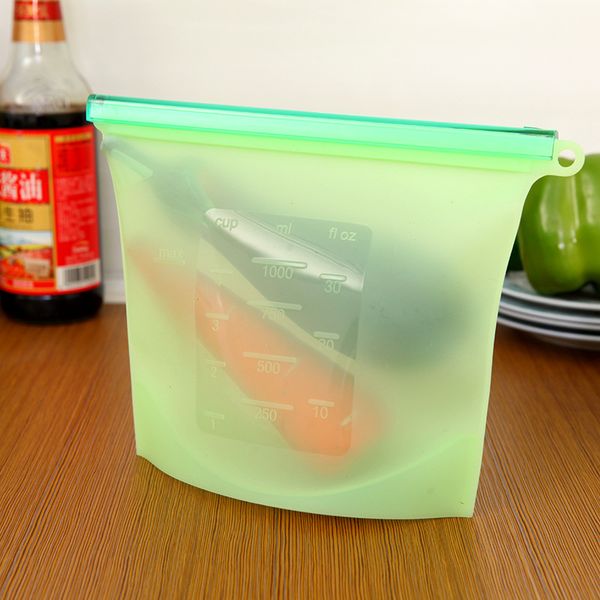 

reusable silicone food storage bags for sandwich liquid snack lunch fruit er airtight seal