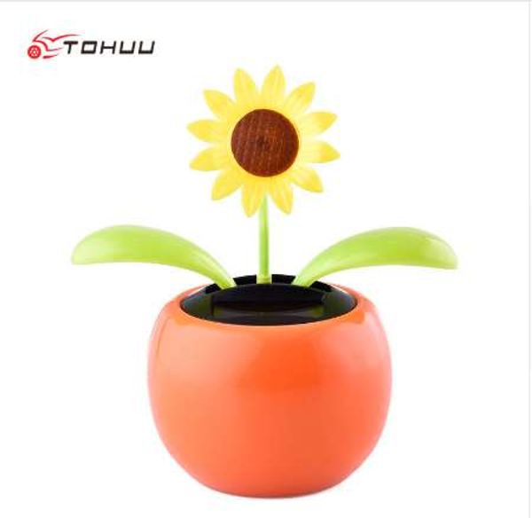 Sun Flower ornamenti solari Car Interior decorazione solare automatico swing sun flower Manufatti per l'arredamento auto inviati a caso