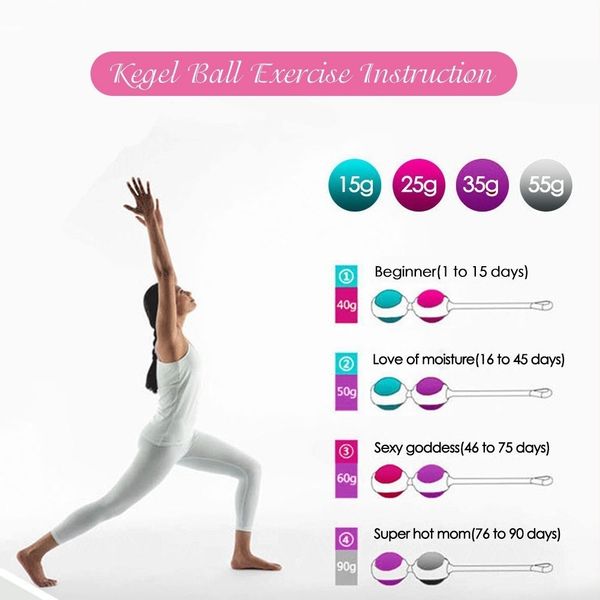 Kegel Exercise Weights Ben Wa Kegel Balls Weighted Exercise Kit For Beginner Bladder Control Pelvic Floor Exercises Love Egg Reviews Love Egg Stuck