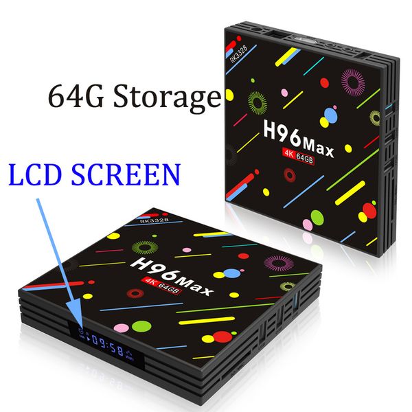 

H96 Max Android7.1 Tv Box EMCC 64G DDR3 4G Rk3328 Quad Core Android Smart Tv Box 4k VP9 Video decoder H.265/H.264 1080P iptv Android-TV-Box